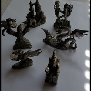 Spoontiques dragon, castle, lizard lot.